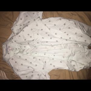 Turquoise dress tee with swallows